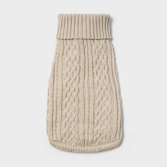 Boots & Barkley Dog or Cat Sweater Pet Apparel Beige Up to 20 lbs Size S Small - Picture 3 of 12